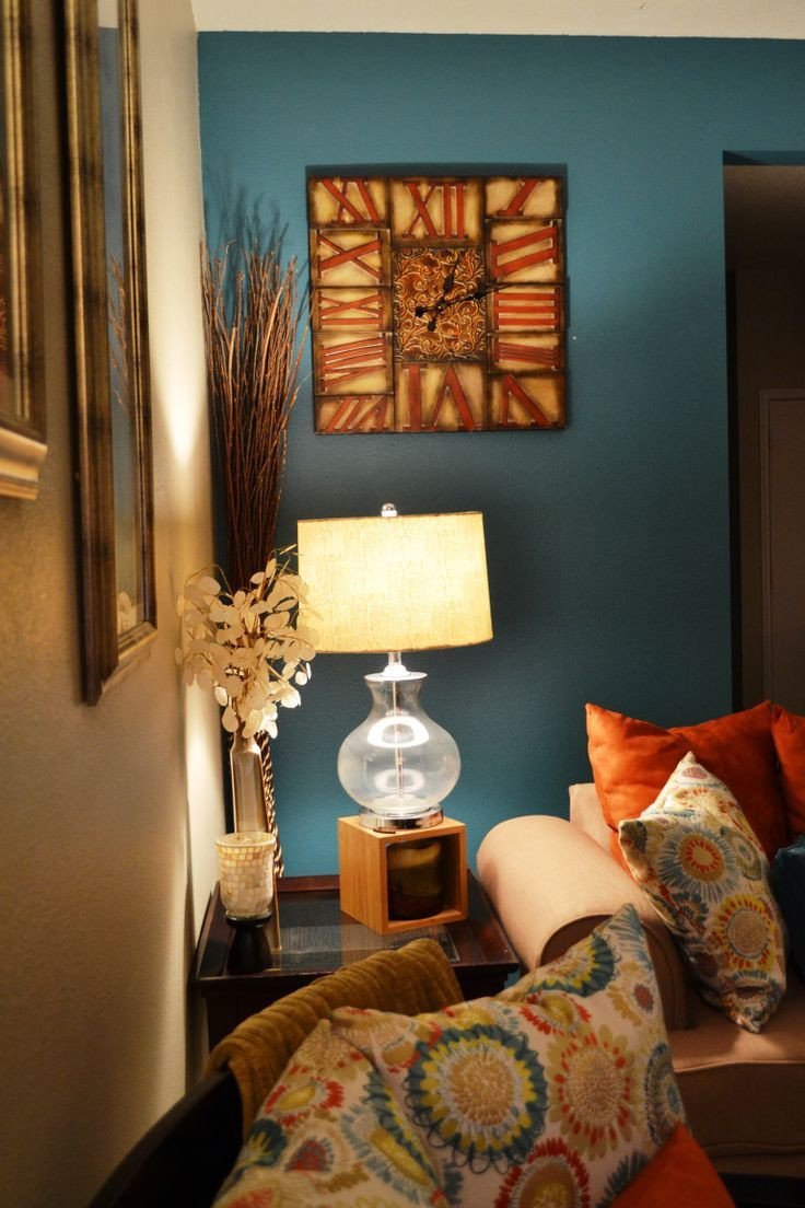 Accent Decor for Living Room Fresh Teal Accent Wall
