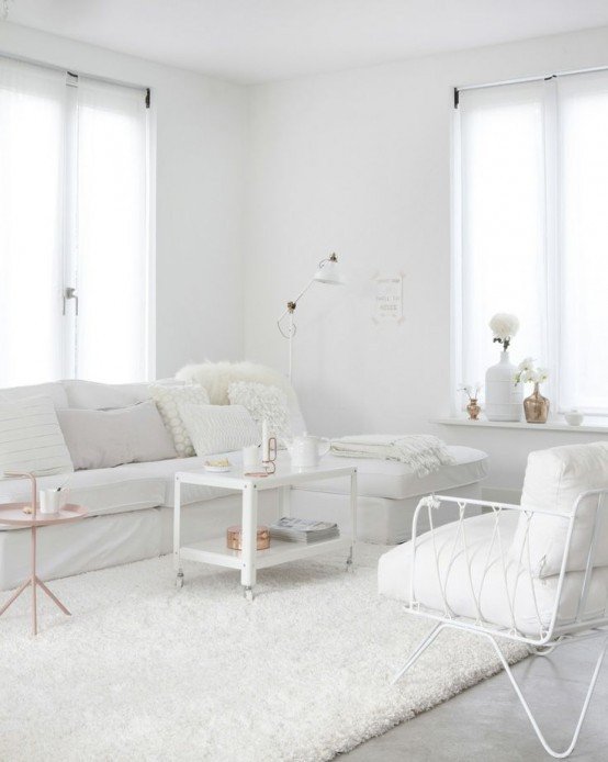 All White Living Room Decor Inspirational All Shades White 30 Beautiful Living Room Designs