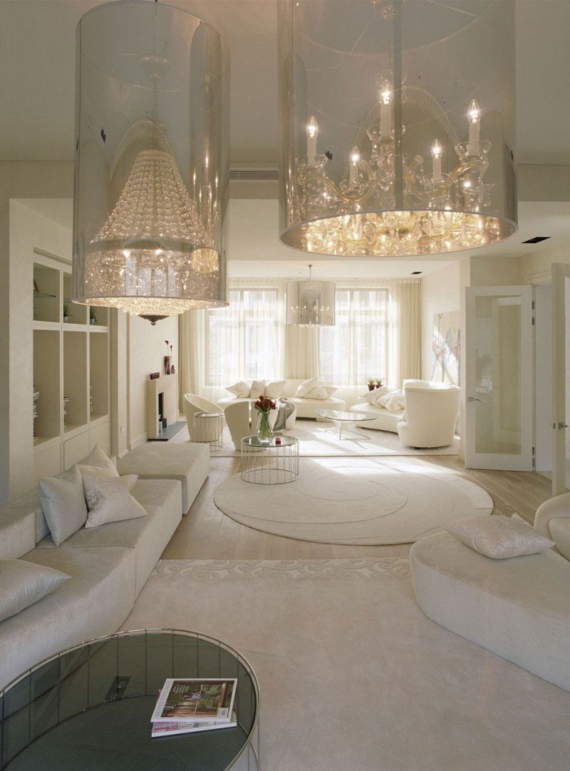 All White Living Room Decor New Crystal Embellished Home with F White Interior by Shh