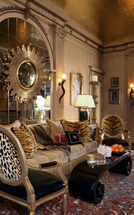 Animal Print Living Room Decor Elegant Opulent A Little Over the top but Has some Great Ideas