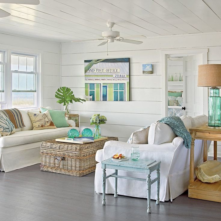 Beach themed Living Room Decor Lovely 48 Living Rooms with Coastal Style