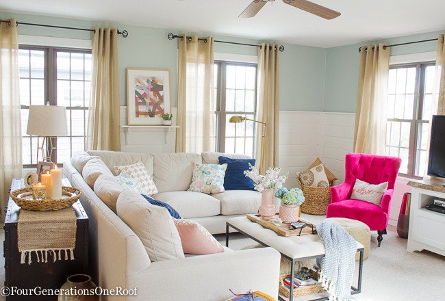 Blue Living Room Decor Ideas Elegant Blue Pink Living Room Decorating Ideas Four