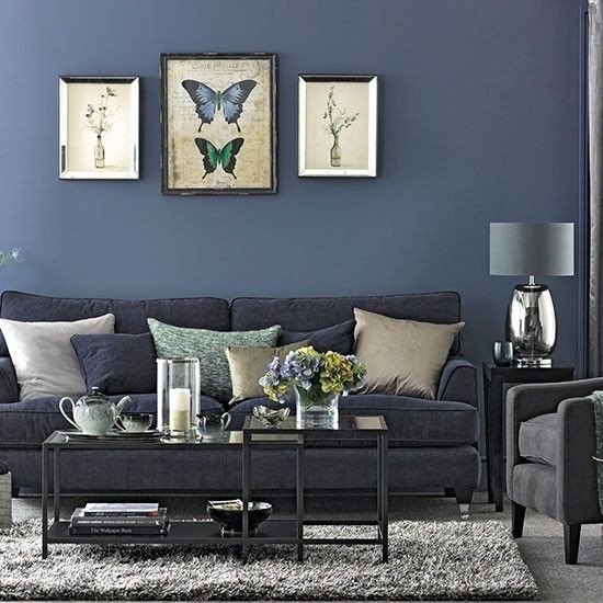 Blue Living Room Decor Ideas Luxury Denim Blue and Grey Living Room