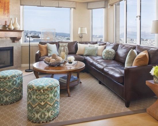 Brown Furniture Living Room Decor Beautiful Decorating Using Brown Leather Couches On Pinterest