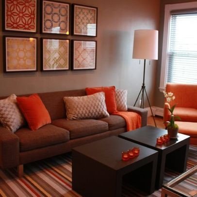 Brown Furniture Living Room Decor Luxury Living Room Brown and orange Design Remodel