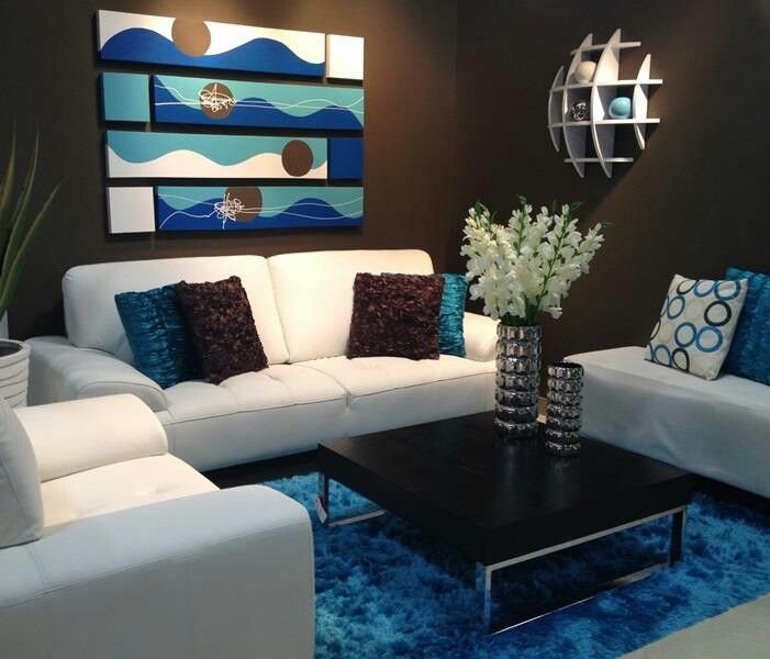Brown Living Room Decor Ideas Lovely Love Blue N Brown