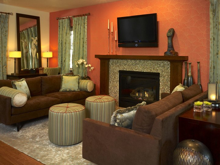 Burnt orange Living Room Decor Fresh 2013 Transitional Living Room Decorating Ideas by andrea