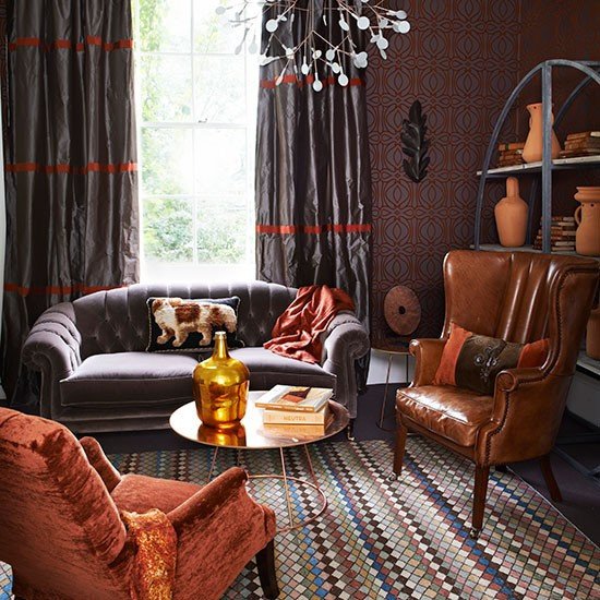 Burnt orange Living Room Decor Luxury Small Craft Room Ideas