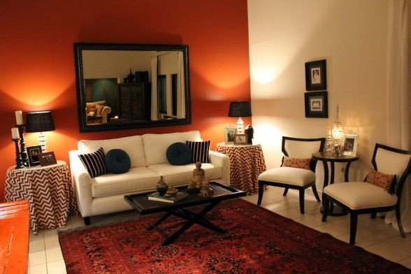 Burnt orange Living Room Decor New Modern Retro Living Room I Wanted to Update My Living