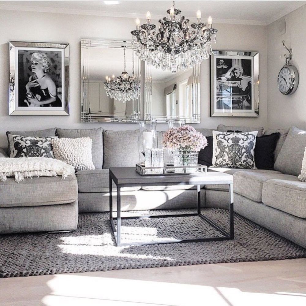 Grey Couch Living Room Decor New Modern Glam Living Room Decorating Ideas 19