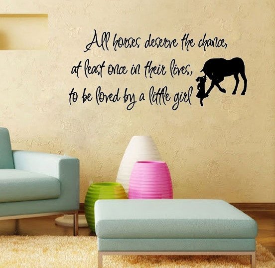 Horse Decor for Living Room Fresh Aliexpress Buy Love Horse Girls Vinyl Wall Quote