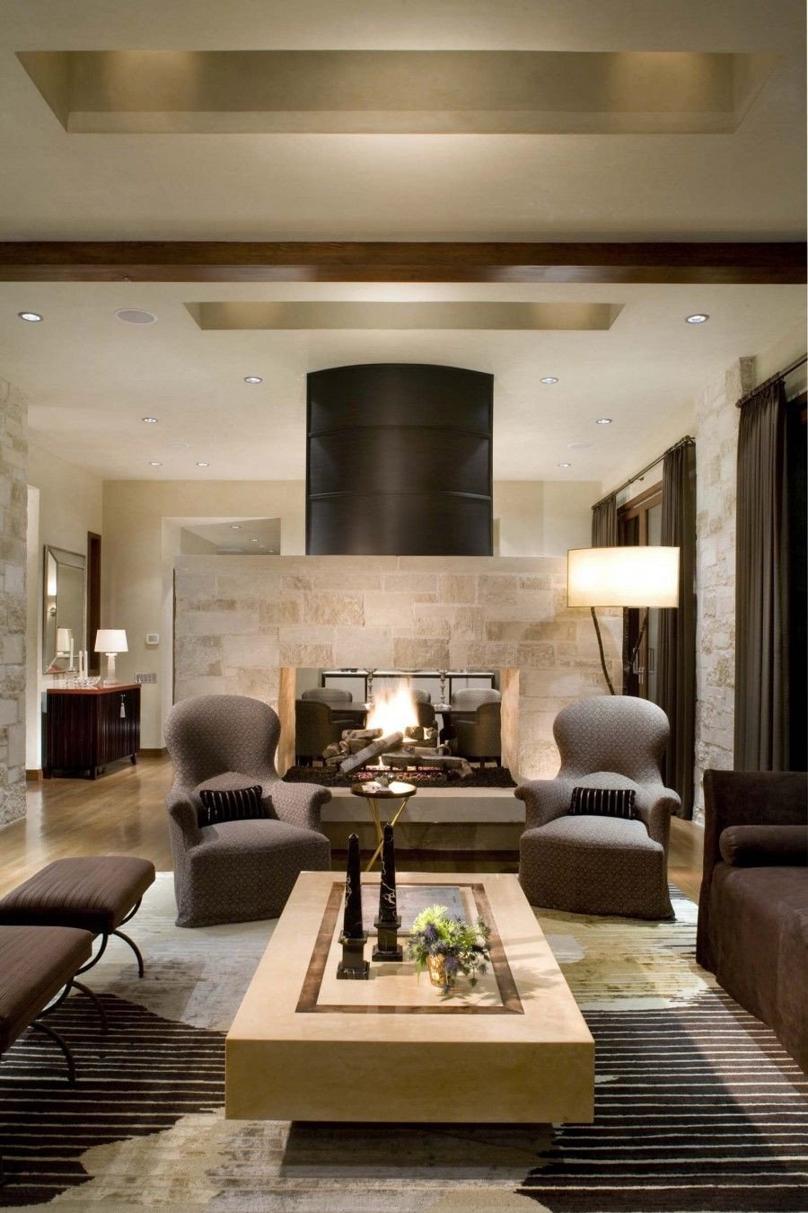 Living Room Decor with Fireplace Lovely 16 Fabulous Earth tones Living Room Designs Decoholic