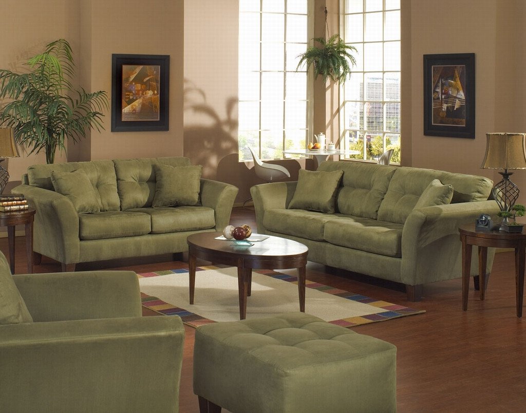 Living Room Ideas Furniture Awesome Green sofa Style