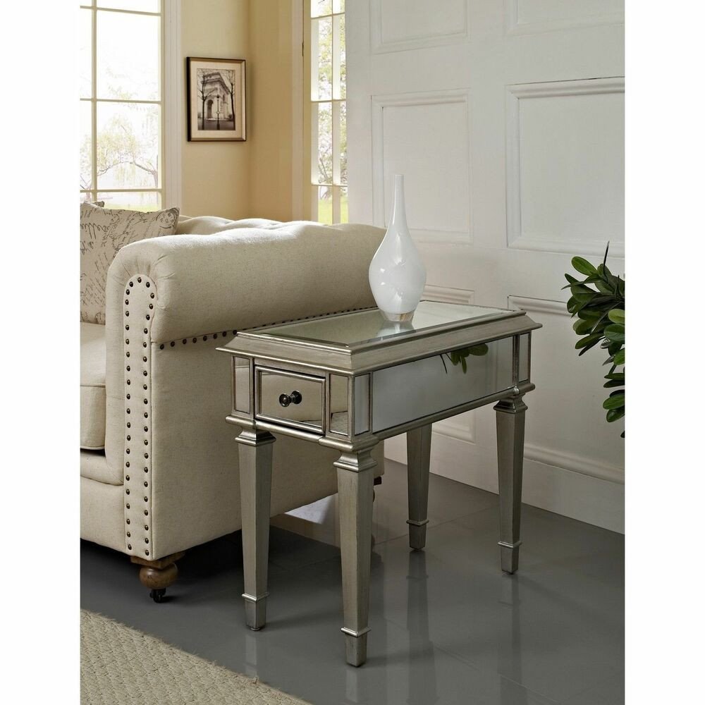 Living Room Side Table Decor Luxury Home Bethany Mirrored &quot;side Table&quot; Furniture Living Room