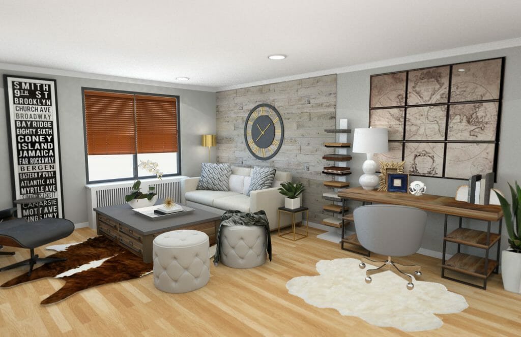 Modern Rustic Decor Living Room Unique before &amp; after Modern Rustic Living Room Design Line