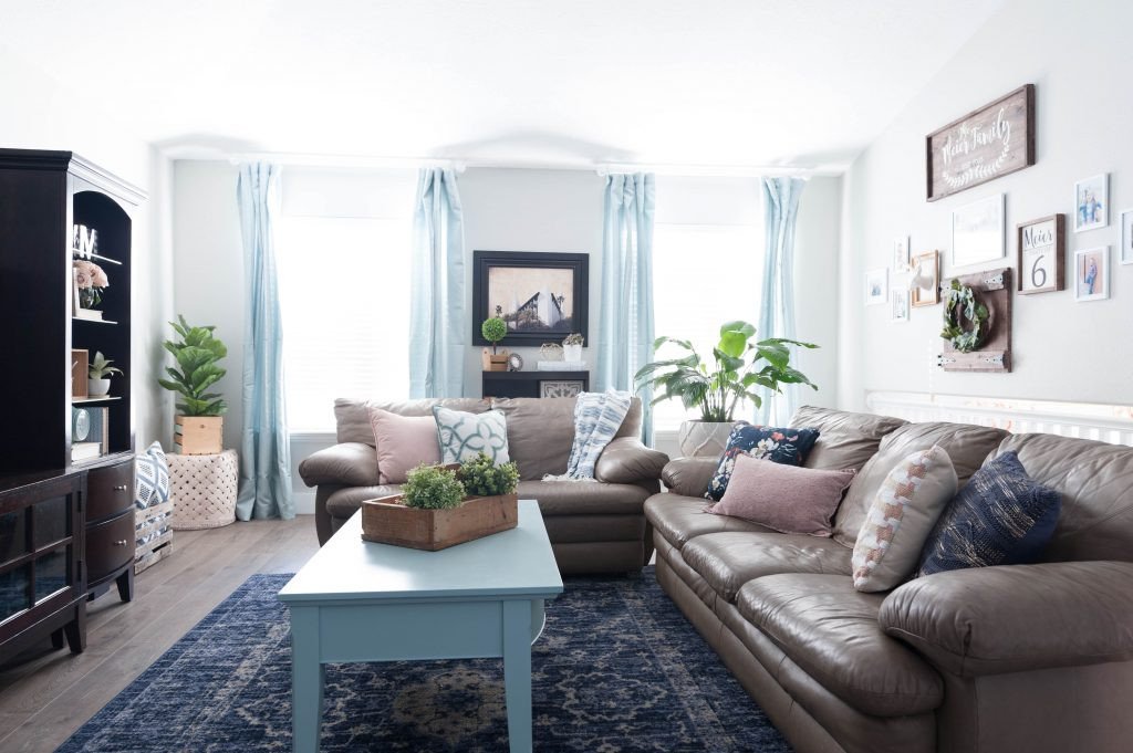 Navy Blue Living Room Decor Elegant Pink Navy Blue and Jade Family Room Decor Reveal Jo’s House