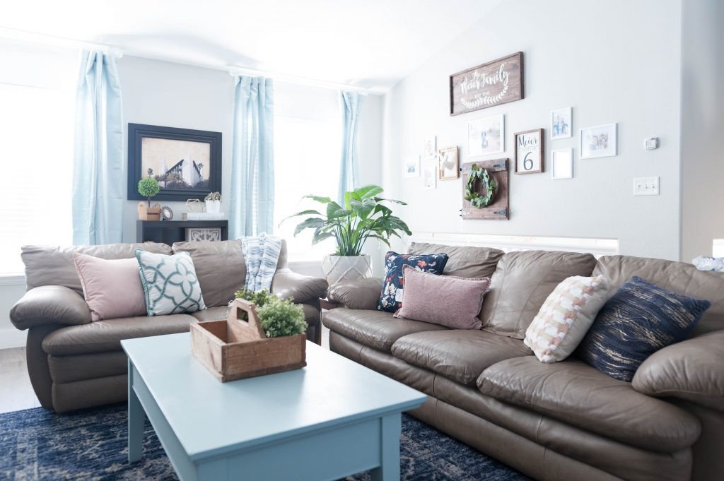Navy Blue Living Room Decor Fresh Pink Navy Blue and Jade Family Room Decor Reveal Jo’s House