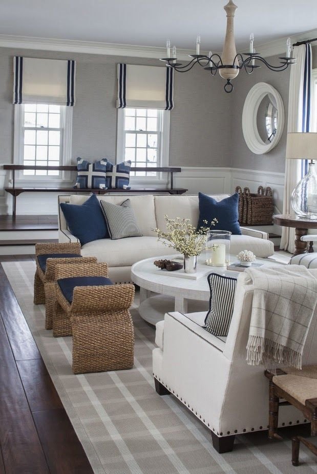 Navy Blue Living Room Decor New Pretty Grey Navy Nautical themed Room so Pretty