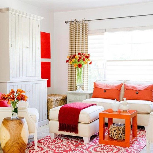 Orange Decor for Living Room Elegant Pink and orange Living Room Design Ideas &amp;