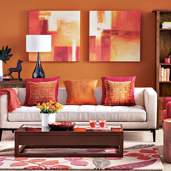 Orange Decor for Living Room Fresh Modern orange Living Room Decorating