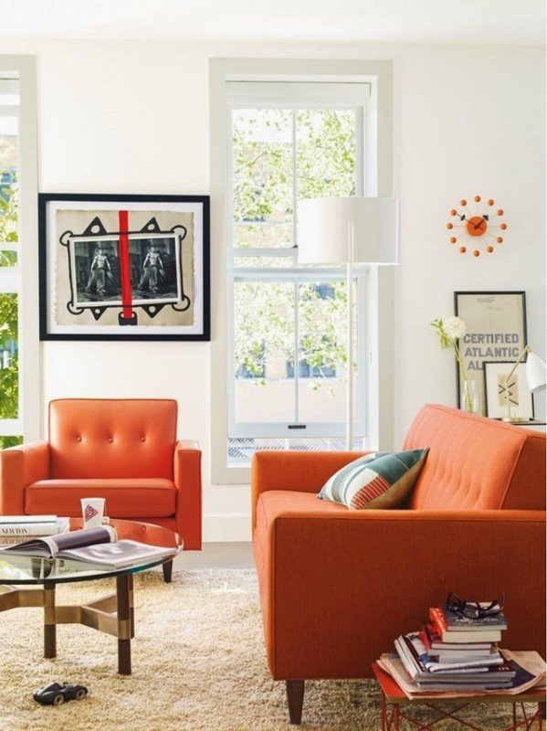 Orange Decor for Living Room Unique Living Room with An orange sofa Daily Dream Decor
