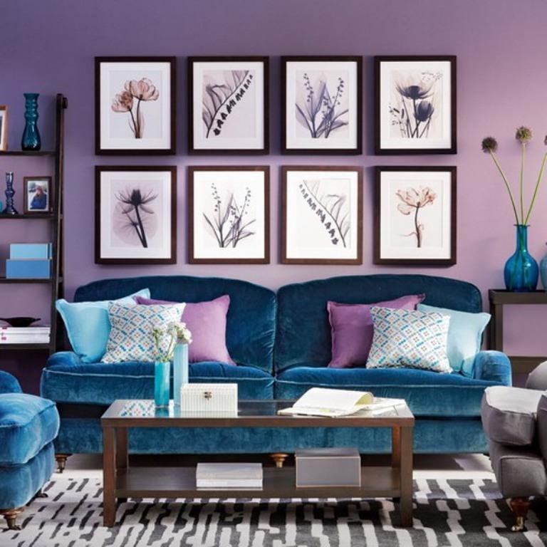 Purple Wall Decor Living Room Luxury 20 Dazzling Purple Living Room Designs Rilane