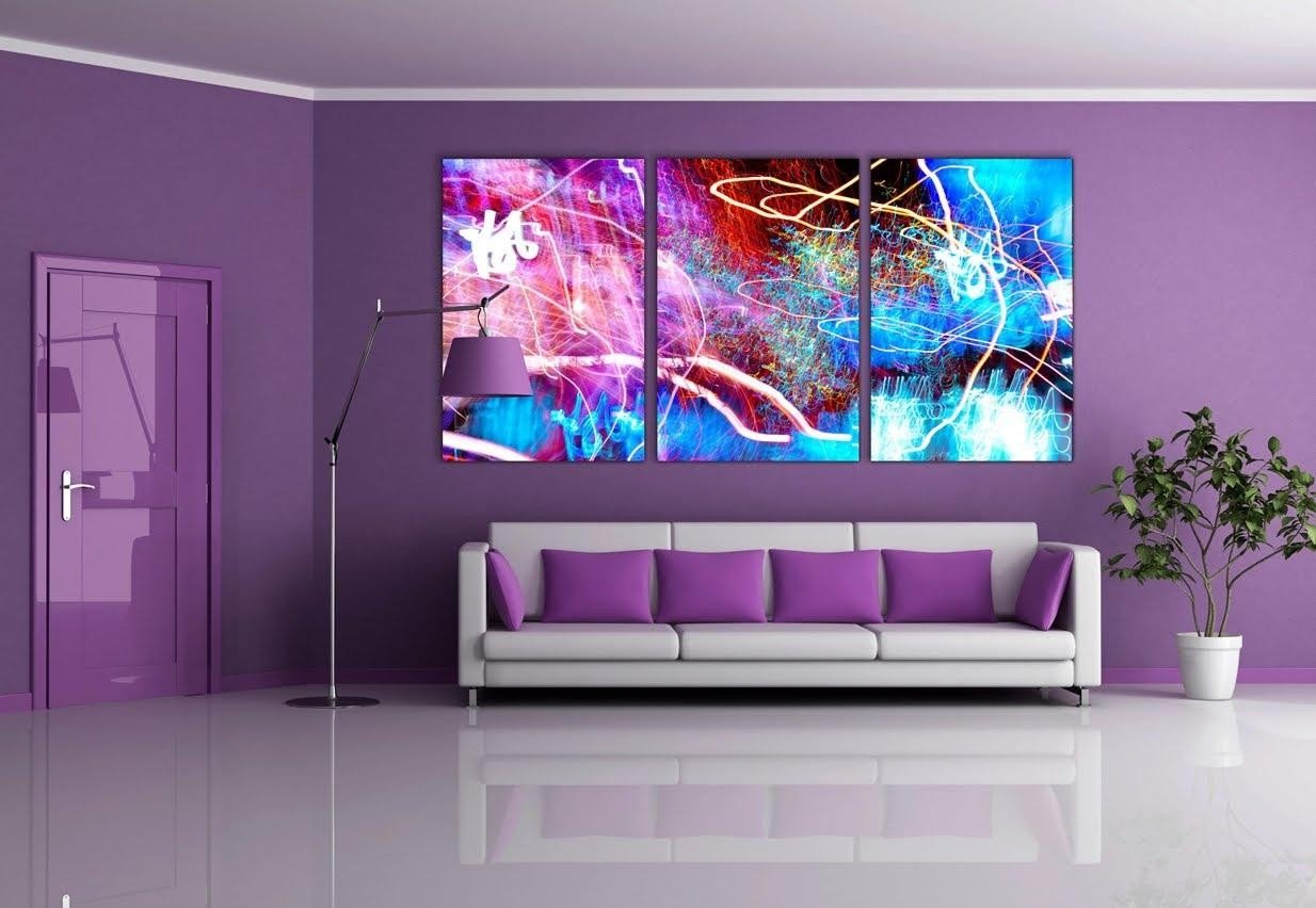 Purple Wall Decor Living Room New 20 Best Collection Of Purple Wall Art for Bedroom