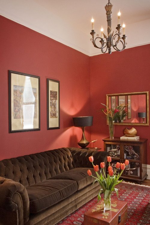 Red Decor for Living Room Inspirational Red Study Traditional Living Room
