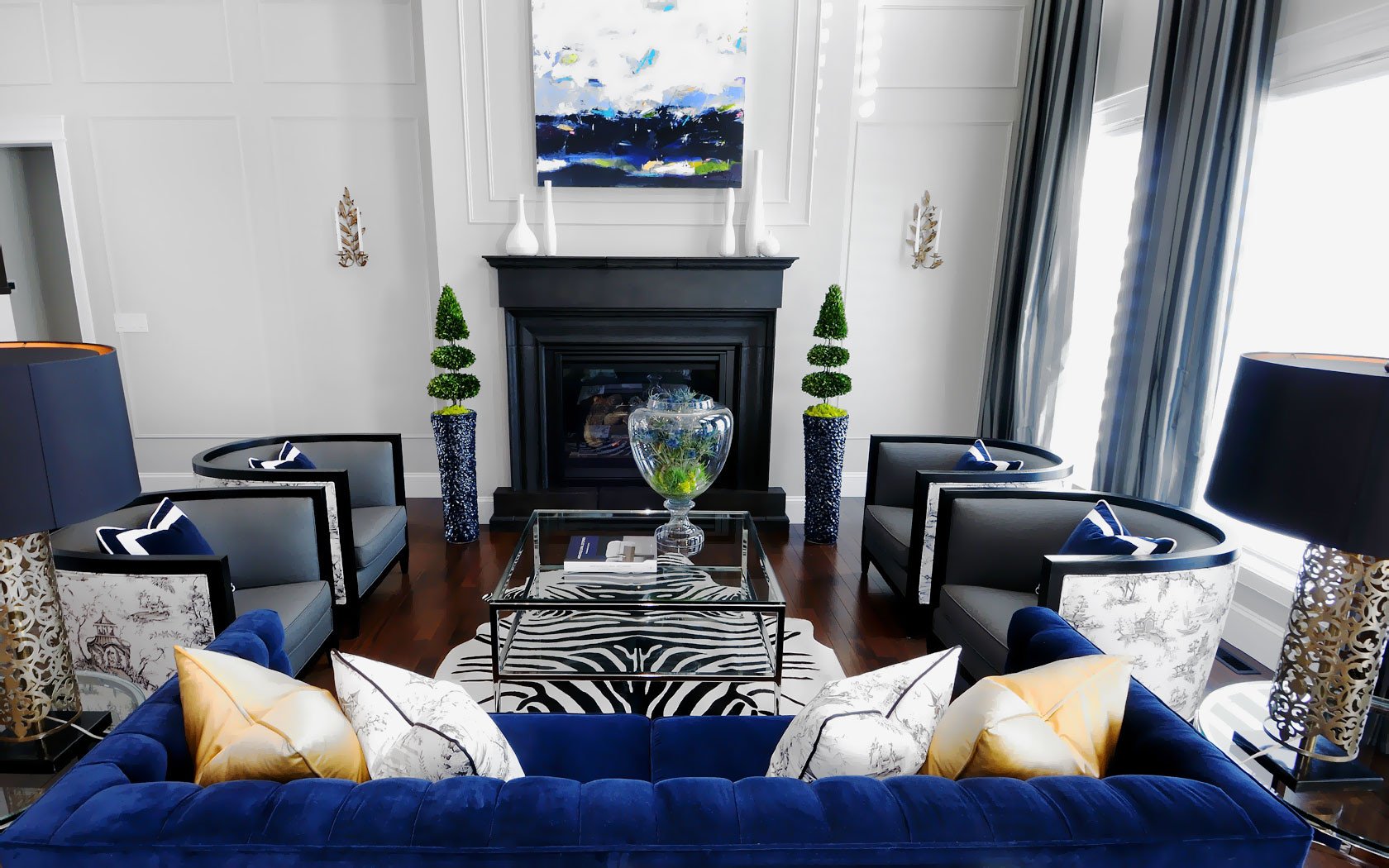 Royal Blue Living Room Decor Beautiful 20 Of the Best Colors to Pair with Black or White