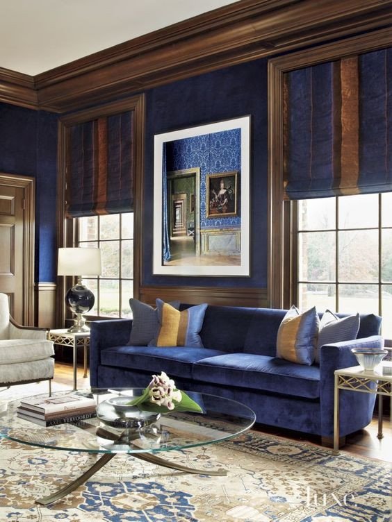 Royal Blue Living Room Decor Fresh 33 Cool Brown and Blue Living Room Designs Digsdigs