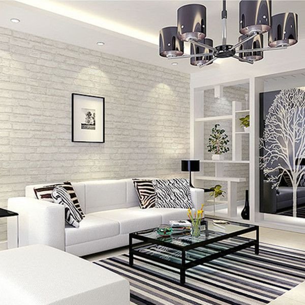 Wallpaper for Living Room Ideas New White Grey Real Looking Brick Pattern Wallpaper Wp120