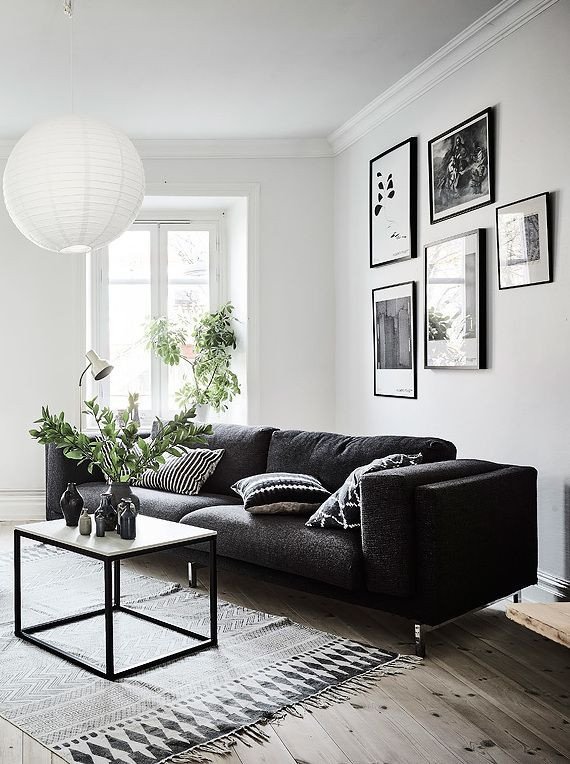 White Living Room Decor Ideas Lovely Living Room In Black White and Gray with Nice Gallery