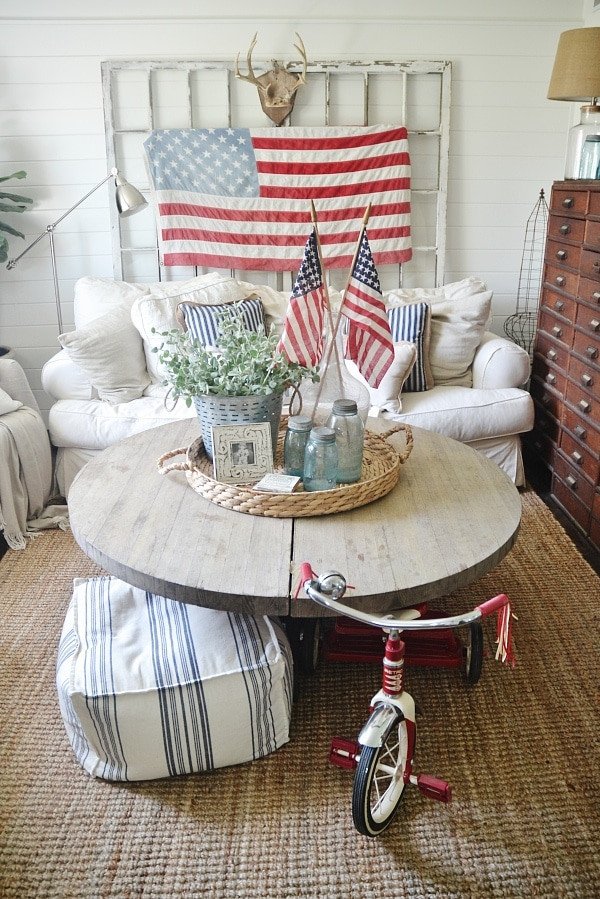 4th of July Decor In the Living Room Liz Marie Blog