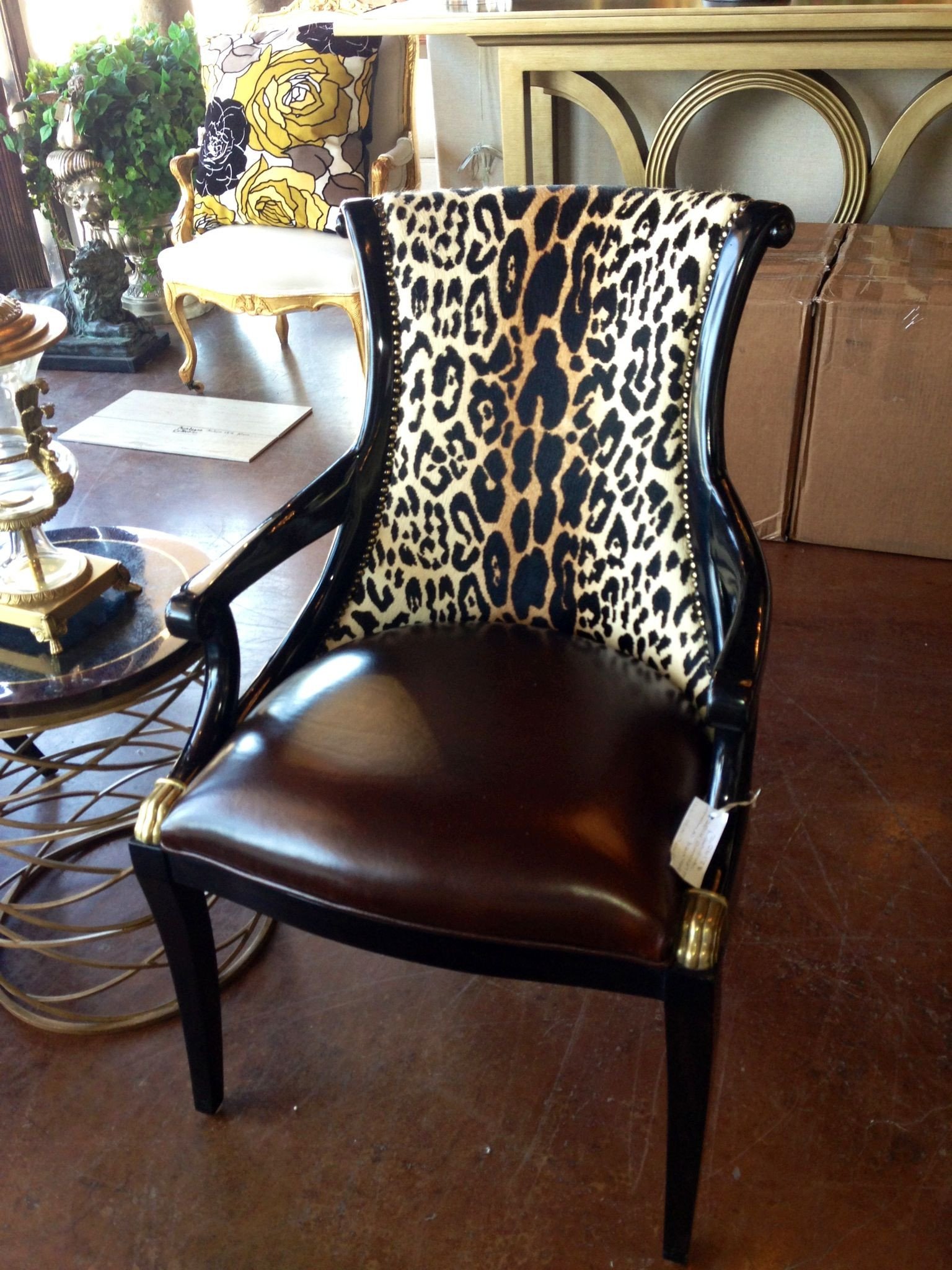 Animal Print Furniture Home Decor Beautiful Brittnay Blake Interiors Houston Animal Print Leather and Nailhead Trim