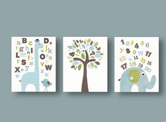 Baby Boy Nursery Wall Decor Lovely Baby Boy Nursery Decor Art Abc Nursery Wall Art Home Décor