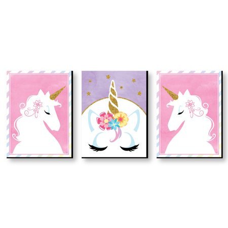 Baby Girl Room Wall Decor Elegant Rainbow Unicorn Baby Girl Nursery Wall Art &amp; Kids Room Decor 7 5” X 10” Set Of 3 Prints