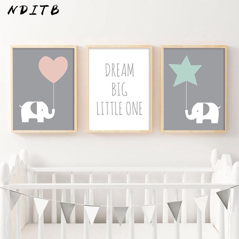 Baby Girl Room Wall Decor Fresh 2019 Nditb Baby Girl Nursery Decor Wall Art Canvas Posters and Prints Elephant Painting