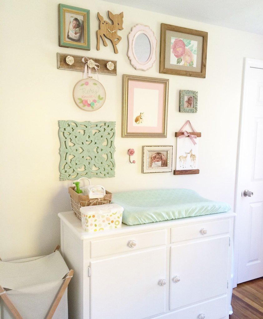 Baby Room Wall Decor Ideas Elegant Rory Lou S Shabby Chic Mint Pink and Gold Nursery Project Nursery