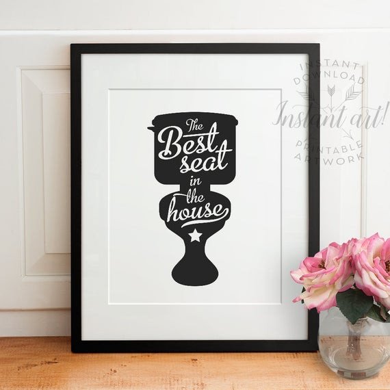 Bathroom Wall Art and Decor Elegant Funny Bathroom Wall Art Printablebest Seat In by thecrownprints