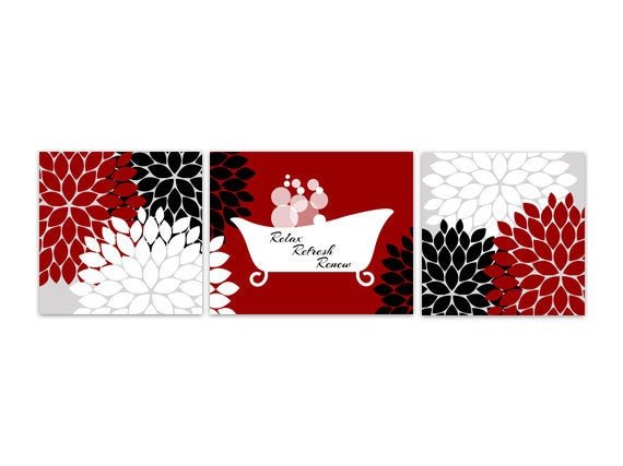 Bathroom Wall Art and Decor Luxury Bathroom Wall Art Red and Black Bathroom Decor Relax Refresh