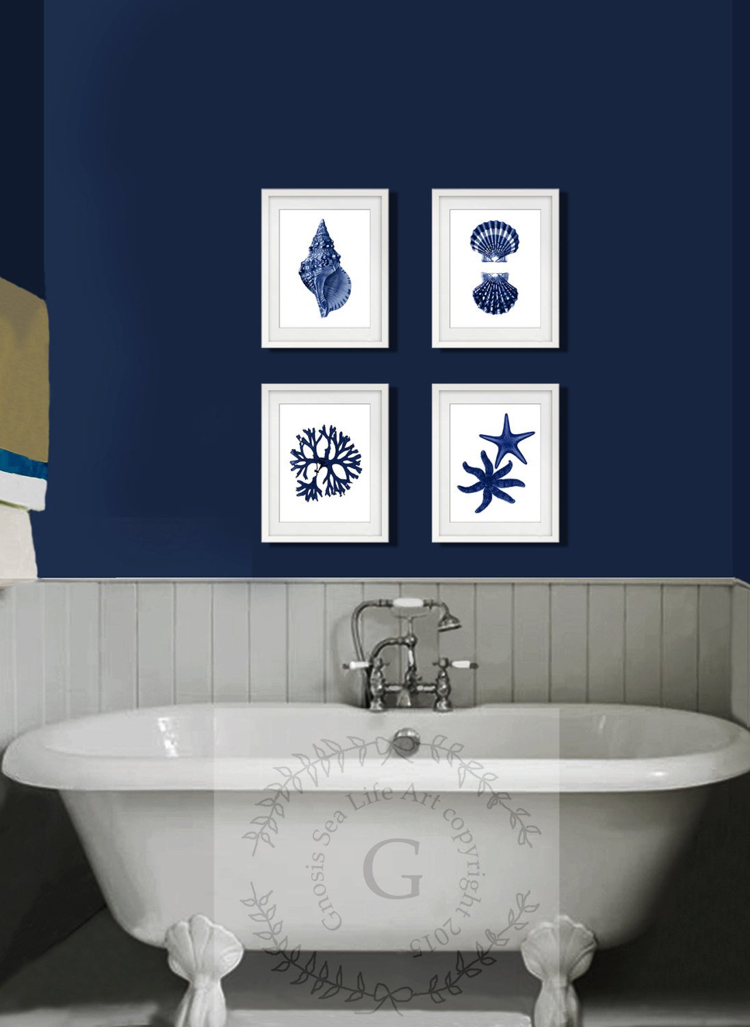 Bathroom Wall Art Ideas Decor Luxury Coastal Wall Decor Navy Blue Wall Art Set Of 4 Beach Decor