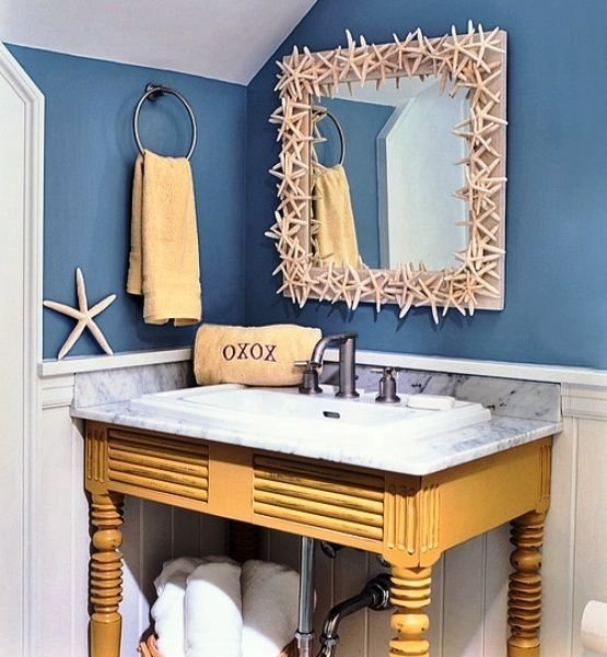 Beach Wall Decor for Bathroom Best Of Mirror Border 32 Seaworthy Beach themed Bathrooms You Can…