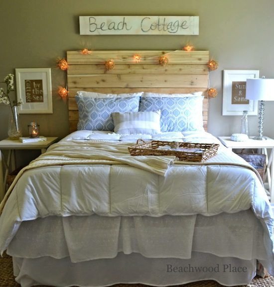 Beach Wall Decor for Bedroom Lovely Beach theme Guest Bedroom with Diy Wood Headboard Wall Art and Lots Of Annie Sloan Chalk Paint