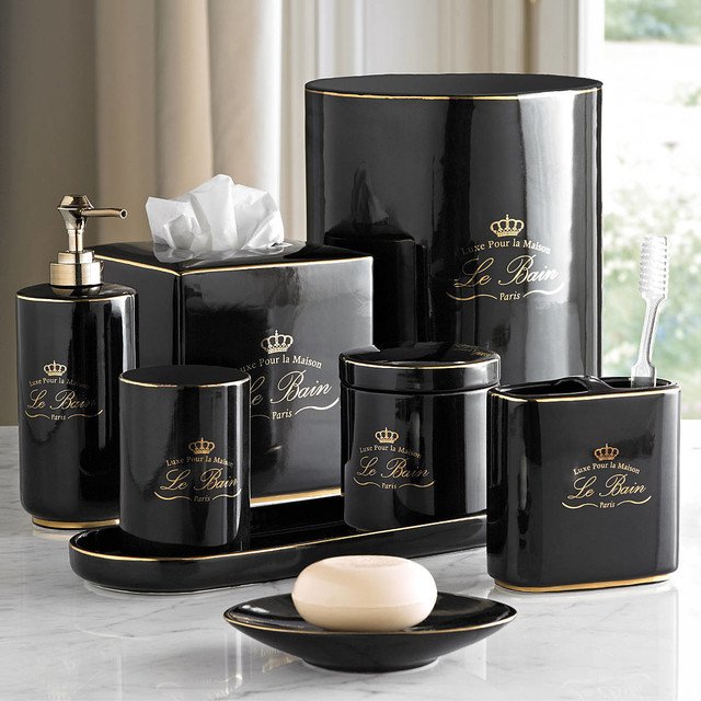 Black and Gold Bathroom Decor Awesome Black Gold Bathroom Accessories