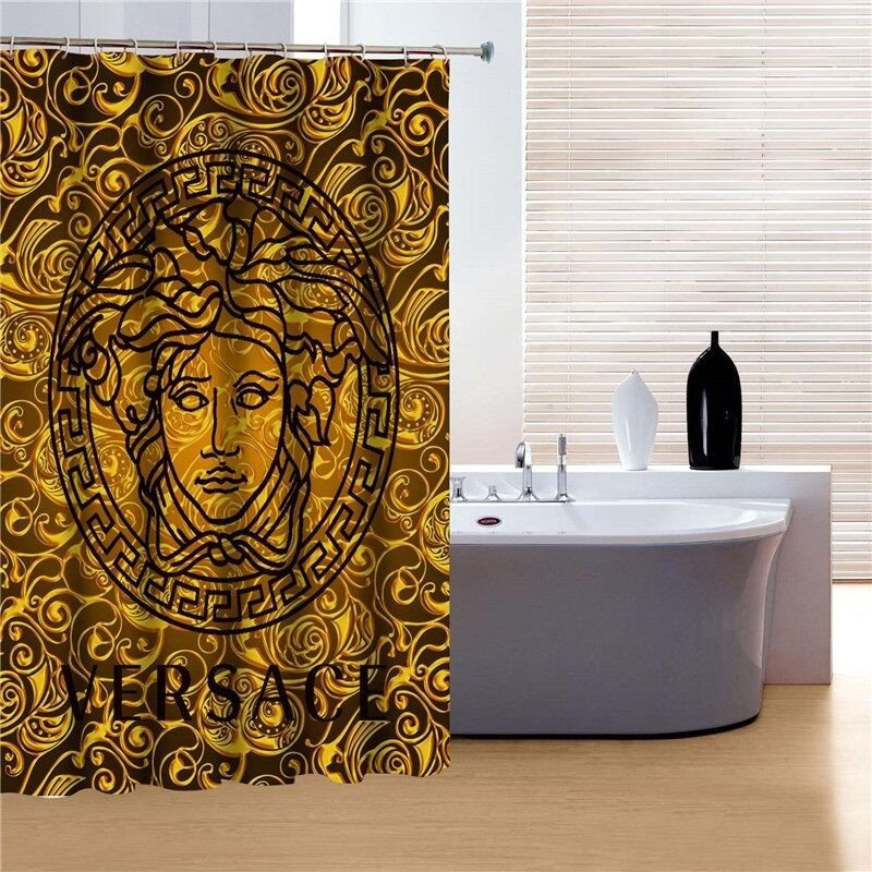 Black and Gold Bathroom Decor Beautiful Gold and Black Colored Shower Curtain Bathroom Decor