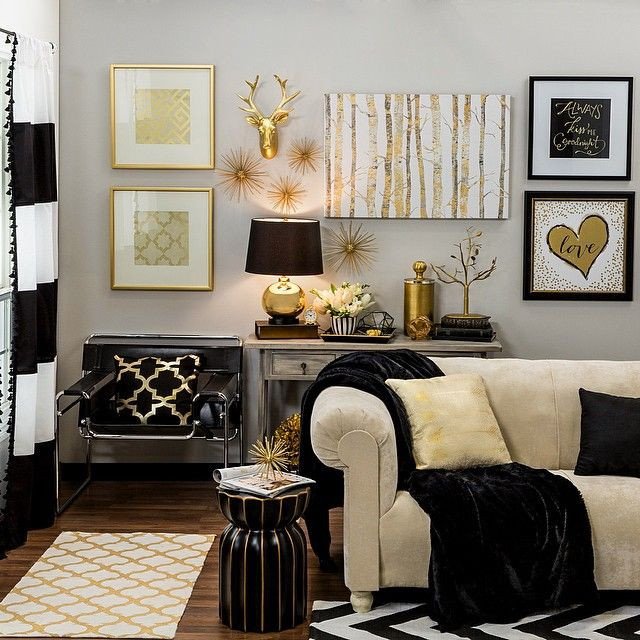 Black and Gold Bedroom Decor Inspirational Bring Home Big City Style with Metallic Gold and Black Decor Home Ideas Pinterest