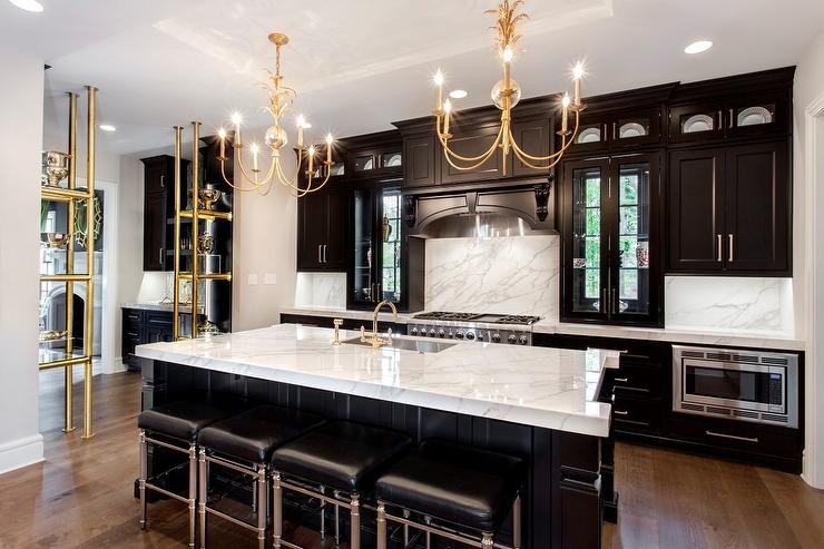 Black and Gold Kitchen Decor Awesome Black and Gold Kitchen Cabinets Contemporary Kitchen