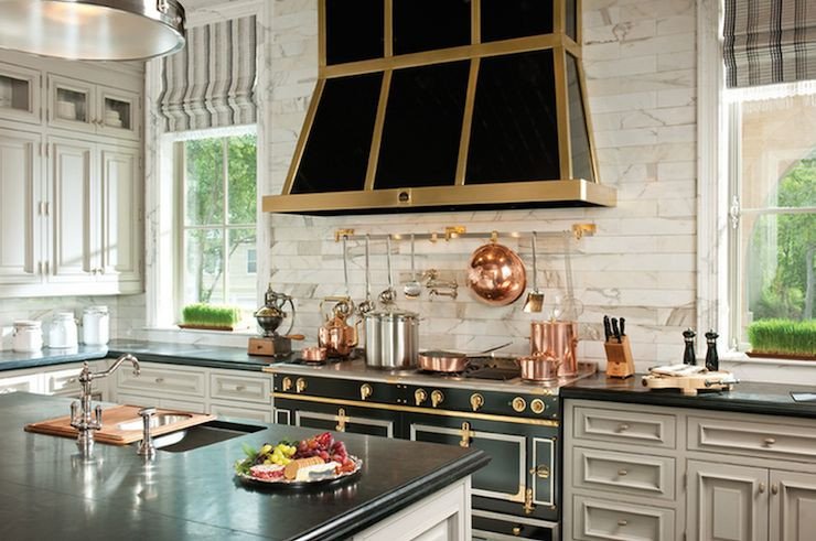 Black and Gold Kitchen Decor Beautiful Black and Gold Kitchen Hood Transitional Kitchen atlanta Homes &amp; Lifestyles