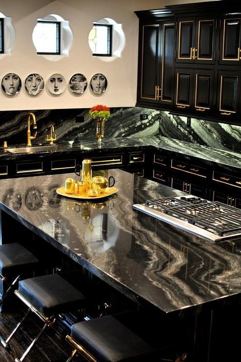 Black and Gold Kitchen Decor Lovely Black and Gold Kitchen Cabinets Contemporary Kitchen