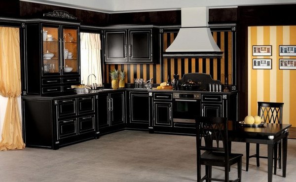 Black and Gold Kitchen Decor Lovely Fashionable Black Kitchen Design Ideas – 50 Amazing Kitchen Designs